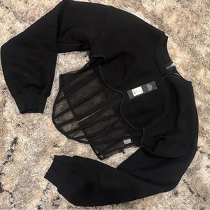 Black corset sweater